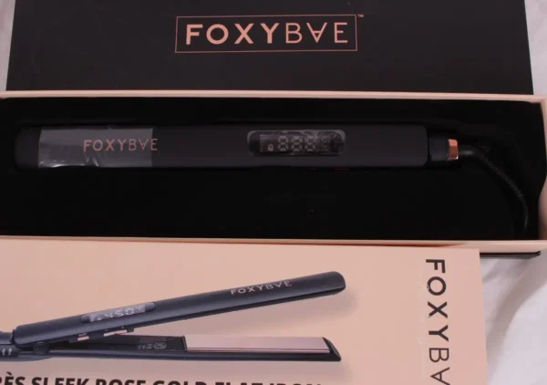 FoxyBae Tres Sleek Rose Gold Titanium Flat Iron Hair Straightener